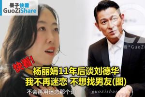 楊麗娟11年後談劉德華我不再迷戀不想找男友