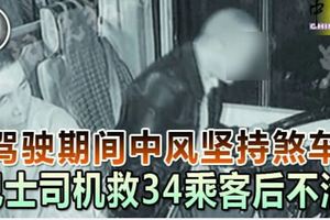 駕駛期間中風堅持煞車巴士司機救34乘客後不治