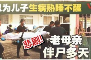 心酸悲劇!以為生病熟睡不醒．老母親伴兒屍多天