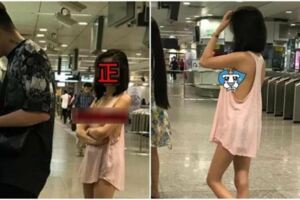 正妹洗完澡出門領錢...霸氣插腰「豆豆秒探頭」！轉身網秒暴動：內褲也沒穿！