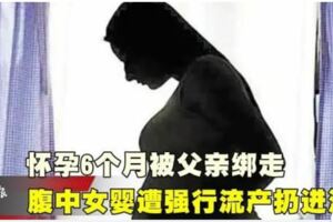 懷孕6個月被父親綁走腹中女嬰遭強行流產扔進河