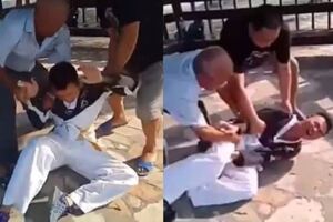 吃屎跛腳哥公園挑釁阿伯！被圍毆下場超慘