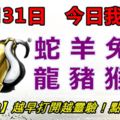 10月31日，今日我最旺！蛇羊兔虎龍豬猴狗！【55888】越早打開越靈驗！點個讚吧！