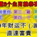 誰屬這6個生肖就恭喜了，2019年財運不（滅燈），直達富貴