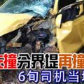 轎車先撞分界堤再撞樹6旬司機當場斃命