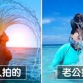 蜜月請老公拍網美「出水芙蓉照」　網看成品笑翻：這是出水哥吉拉吧！