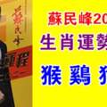 蘇民峰2021年12生肖運勢解析（猴雞狗豬）