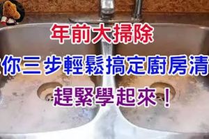 年前大掃除，教你三步輕鬆搞定廚房清潔！趕緊學起來！