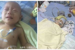 1歲幼童患上惡性腫瘤爸爸無錢醫治為其做好小棺材，醫院檢查，檢查結果孩子的肚子裡有兩個囊腫，一個12公分，一個7公分。