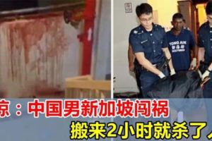 震驚：新加坡淡賓尼兇殺案！中國男子搬來2個小時就殺了人！