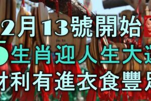 12月13號開始，5大生肖迎來人生大運，財利有進，衣食豐足！