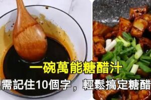 《很多廚房佬要的醬料》萬能糖醋汁，只需記住10個字，輕鬆搞定糖醋菜