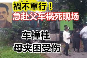 禍不單行！急赴父車禍死現場青年車撞柱母夾困受傷