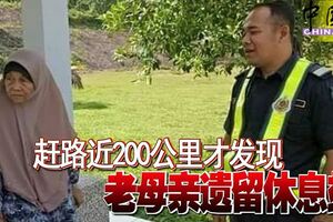 趕路近200公裡才發現老母親遺留休息站