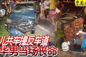 與兒共車撞反車道，華男當場喪命！兩個家庭成員1死5傷！