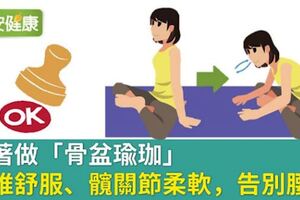 跟著做「骨盆瑜珈」：脊椎舒服、髖關節柔軟，告別腰痛！