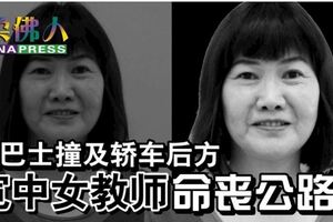 疑巴士撞及轎車後方寬中女教師命喪公路