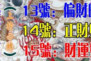 9月13，14，15號開始，這些生肖有錢了