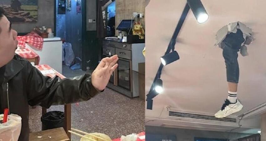 中國男吃牛蛙鍋吃到「天降人腿」