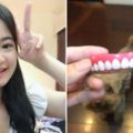 少女「改造假牙玩具」戴上拍照，驚艷眾網友！