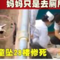 媽媽只是去廁所　2歲女童墜28樓慘死