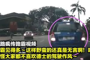 路霸見得多～這樣野蠻的還真是無言啊！難怪大家都不喜歡德士的駕駛作風～內有視頻