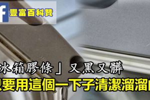 「冰箱膠條」又黑又髒？只要用每個人家裡都有的『這個』......一下子清潔溜溜的！