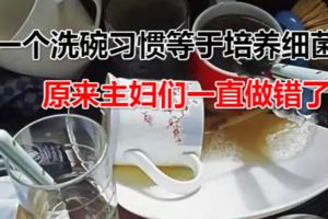 一個洗碗習慣等於培養細菌！原來主婦們一直做錯了