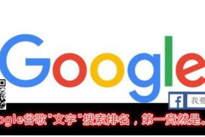 Google谷歌"文字"搜索排名，第一竟然是。。。