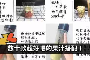 數十款超好喝的果汁搭配！只要10秒，N款果汁任你喝！