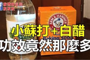 當「醋」遇見「小蘇打」的神奇功效！