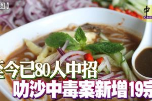 至今已80人中招-叻沙中毒案新增19宗