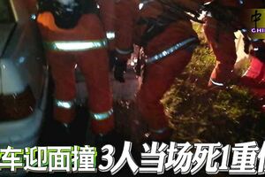 昔加裡11裡路2車午夜迎面撞！3人當場死1重傷