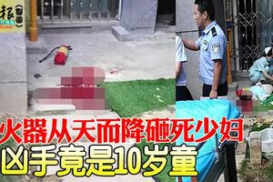 滅火器從天而降砸死少婦兇手竟是10歲童