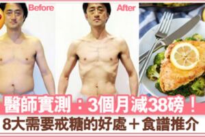 斷糖減肥法：實行3個月減下38磅！8大需要戒糖的原因＋食譜推介