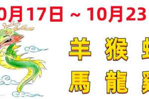 12生肖一周（10.17~10.23）