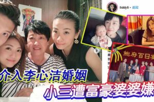 曾介入李心潔婚姻　小三遭富豪婆婆嫌棄