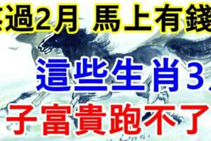 熬過2月馬上有錢，這些生肖3月日子富貴跑不了