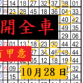 10/28 六合 輪開全車 獨星碰 甘有甲意