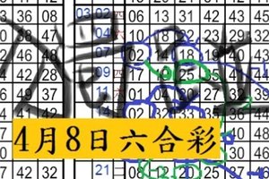 4月8日六合彩 準3期 獨碰 2獨支2專車