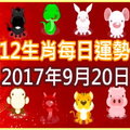 【每日運勢】12生肖之每日運勢2017年9月20日