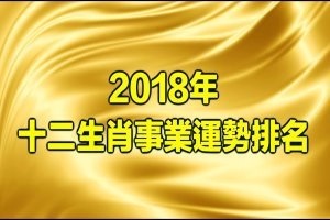 2018年十二生肖事業運勢排名！鼠排第七名：虎排第六名 ：兔排第三名 ： 第一竟然是 ... 