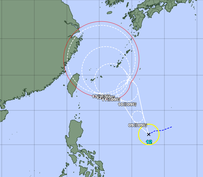 ▼梅花颱風今日上午已生成。（圖／翻攝自日本氣象廳）