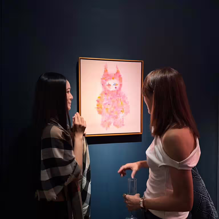 賈永婕表示自己搶下購得Lily的畫作。(圖/翻攝自賈永婕Threads) 賈永婕表示自己搶下購得Lily的畫作。(圖/翻攝自賈永婕Threads)
