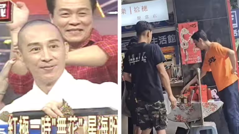 眭澔平直擊關聰（橘衣者）在街頭擺攤。（圖／TVBS資料照、翻攝自臉書）