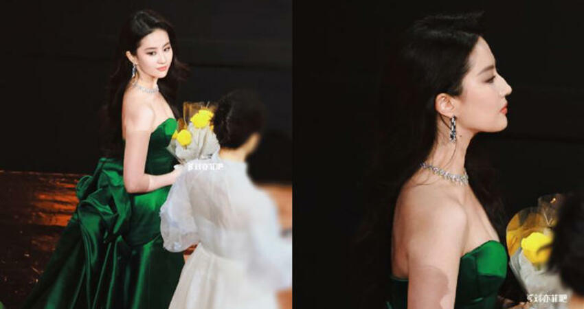 神仙姊姊太美啦！劉亦菲盛裝出席典禮 虞書欣化身小迷妹猛拍