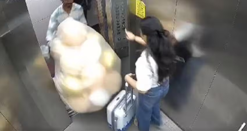 「慶生氣球」電梯內突爆炸！外送員與女大生遭烈火吞噬　驚悚瞬間曝光了