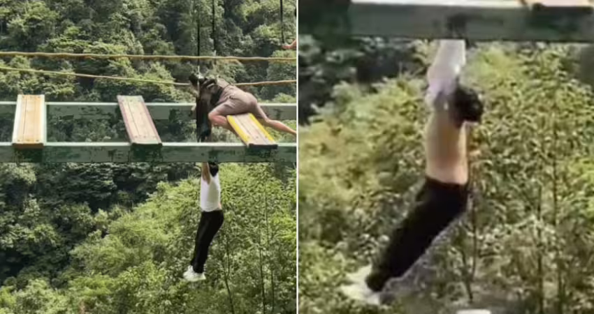 走高空吊橋突墜落！父撲空「只抓住衣服」崩潰痛哭　10歲童情況曝