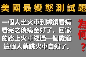 【美國最變態測試題】考考你的分析力與IQ值！