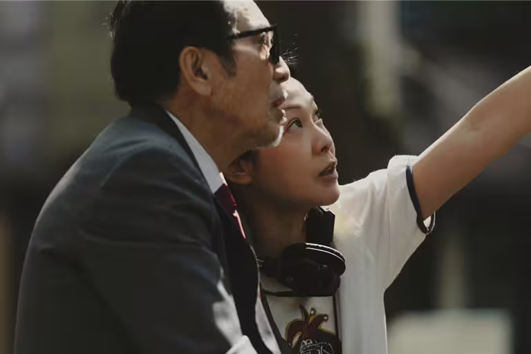秦漢（左）大讚劉若英對戲理解深刻。（Netflix提供）